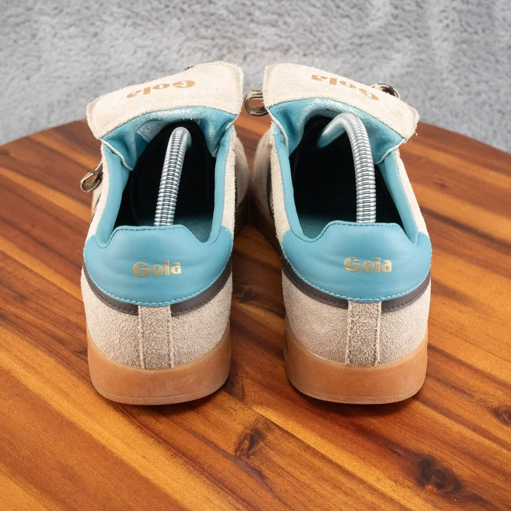 Gola Women's Size 10 Stadia 86 Bone/Mocha/Ocean/Gum Sneakers CLB787CT